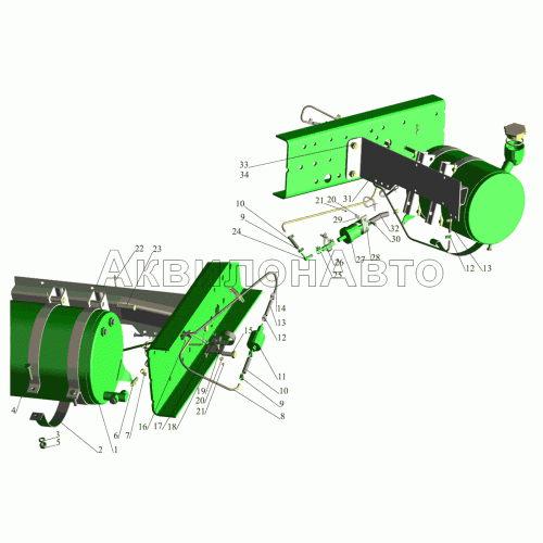 Топливопроводы питания подогревателя Hydronic 10 437041-1015004
