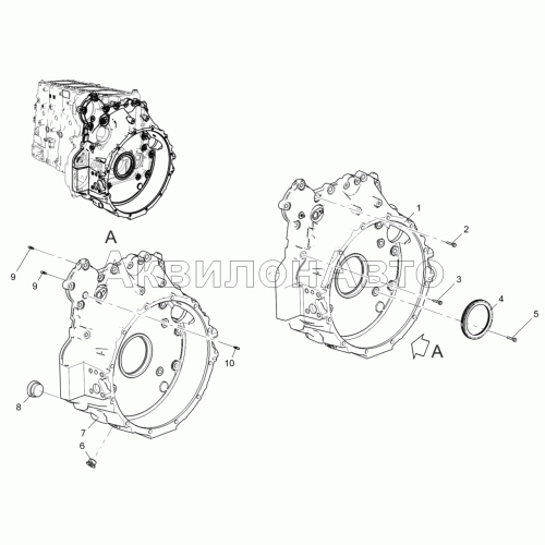 Картер маховика 5340-30-100200-040 Картер маховика 5340-30-100200-040