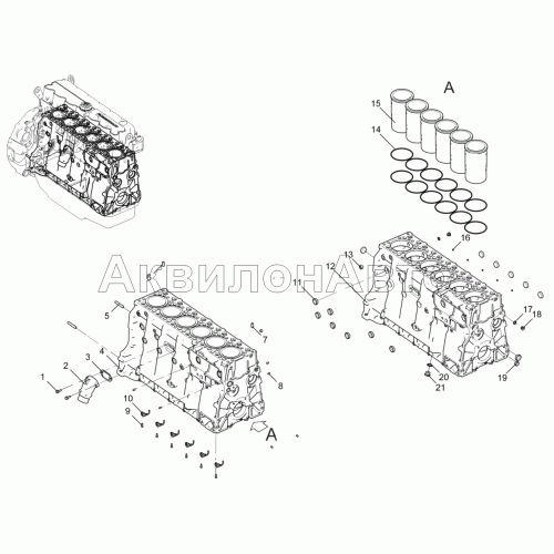 Блок цилиндров 536-30-100200-020 Блок цилиндров 536-30-100200-020