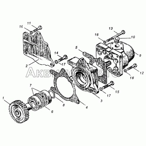 Привод шестеренного насоса Привод шестеренного насоса
