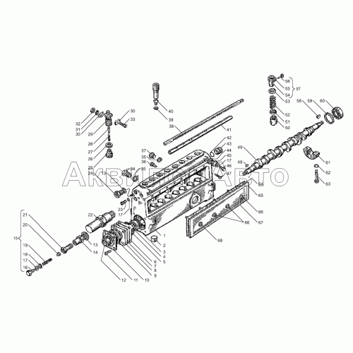 Топливный насос высокого давления двигателей ЯМЗ-238БЕ, ЯМЗ-238ДЕ