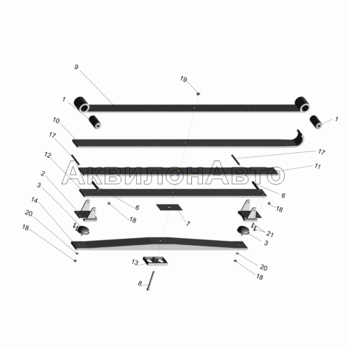 Рессора задняя 4370-2912012