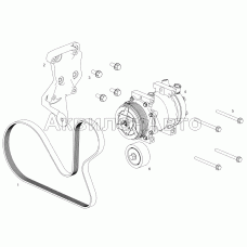 5340.8114005 Установка компрессора кондиционера(ЯМЗ-5344-11, ЯМЗ-53441-21)