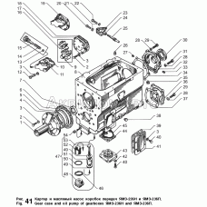 Картер и масляный насос коробок передач ЯМЗ-236Н и ЯМЗ-236П