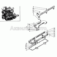 Труба водяная и коллектор впускной