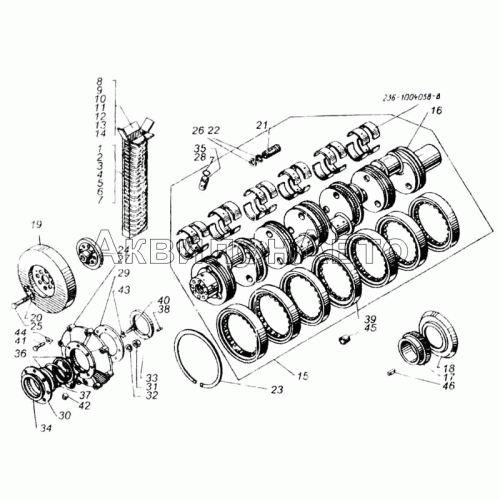 Вал коленчатый