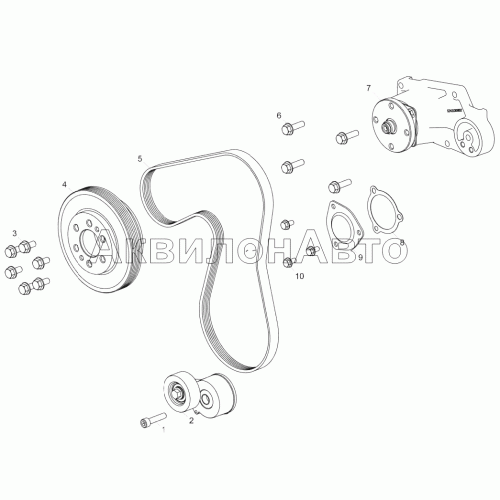 5343.1308007-10 Установка привода вентилятора 5343.1308007-10 Установка привода вентилятора