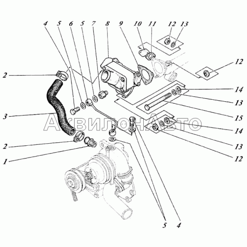 Насос водяной, вентилятор и термостат 442-56-13с1 Насос водяной, вентилятор и термостат 442-56-13с1