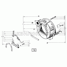 Картер маховика СМД-31, -31А, -31.01, 31Б.04