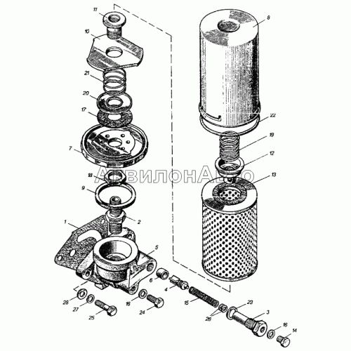 Установка масляного фильтра Установка масляного фильтра