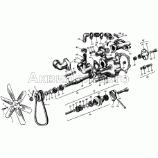 Насос водяной, вентилятор и натяжитель