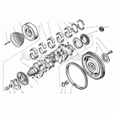 Коленчатый вал и маховик