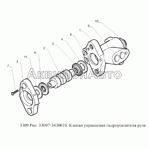 Клапан управления гидроусилителя руля