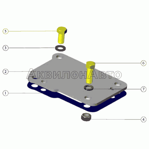 Установка заглушки для исполнений дизелей без пневмокомпрессора