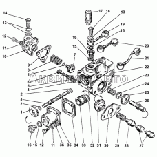 Воздухораспределитель управления механизмом переключения демультипликатором