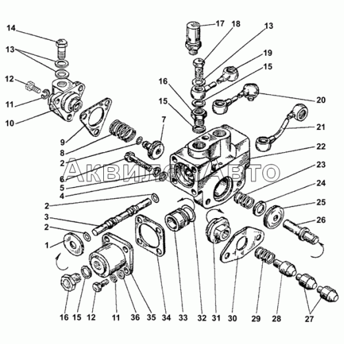 Воздухораспределитель управления механизмом переключения демультипликатором Воздухораспределитель управления механизмом переключения демультипликатором