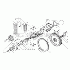 Вал коленчатый и маховик двигателей ЯМЗ-238БЕ2, ЯМЗ-238ДЕ2