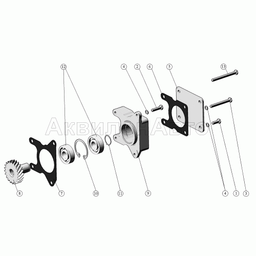 Установка привода гидронасоса. (для Д-245.7Е4 с топливным насосом СВ 28) Установка привода гидронасоса. (для Д-245.7Е4 с топливным насосом СВ 28)