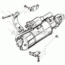 Стартер в сборе и его крепление