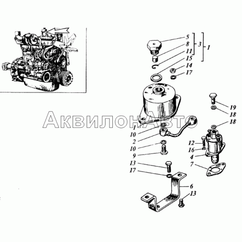 Установка подогревателя Установка подогревателя