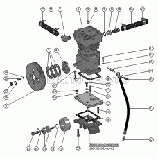 Установка компрессора.