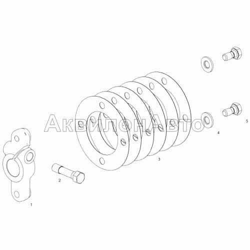 7511.1029262 Фланец ведущей полумуфты с пластинами 7511.1029262 Фланец ведущей полумуфты с пластинами
