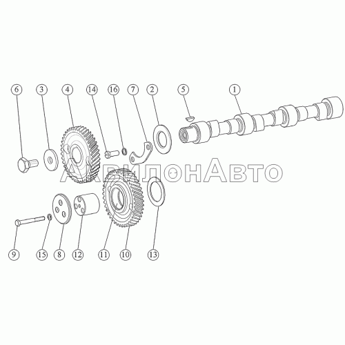 Распределительный механизм. (входят в сборку блока цилиндров 3LD-1002000 и 3LD-1002000-Б) Распределительный механизм. (входят в сборку блока цилиндров 3LD-1002000 и 3LD-1002000-Б)