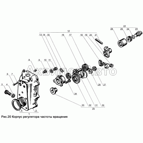 Корпус регулятора вращения