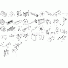 Схема деления двигателя ЯМЗ-536-10 на сборочные единицы