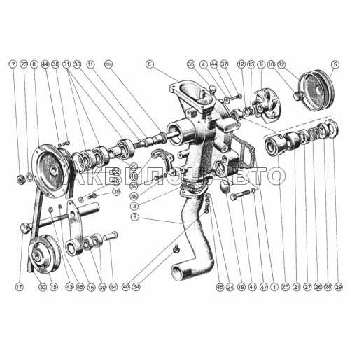 Водяной насос и натяжитель Водяной насос и натяжитель