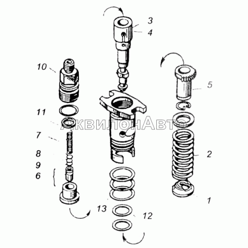 Секция топливного насоса высокого давления