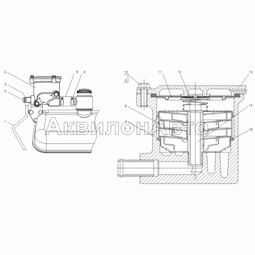 МАСЛООТДЕЛИТЕЛЬ двигателей ЯМЗ-6562.10, ЯМЗ-6563.10