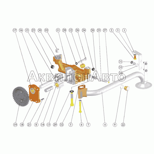 Установка насоса масляного Установка приёмника насоса масляного Установка насоса масляного Установка приёмника насоса масляного