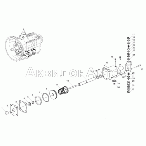 Пневмогидравлический усилитель привода выключения сцепления