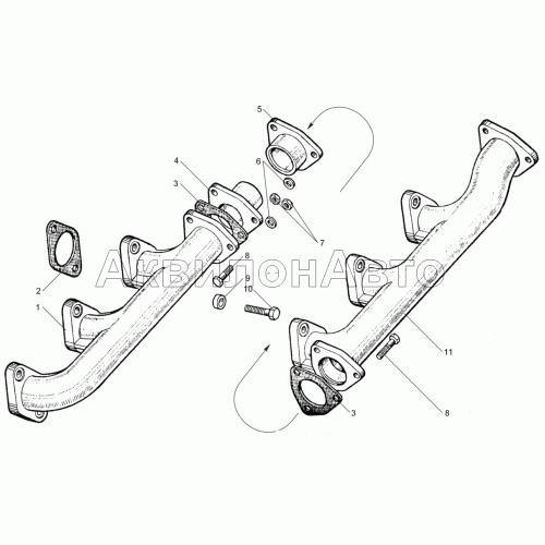 Газопровод ЯМЗ-240М2,ЯМЗ-240М2