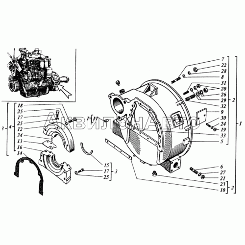Картер маховика Картер маховика