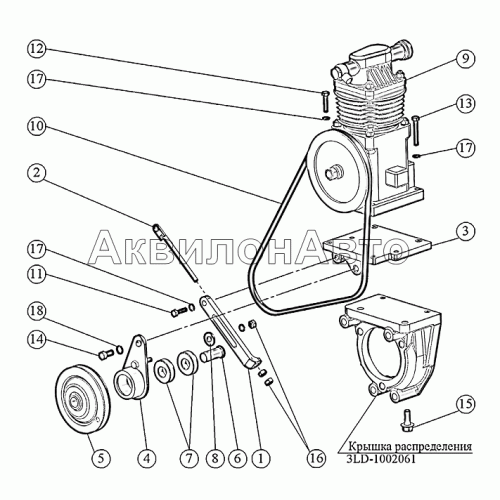 Установка компрессора. (для техники, на которой предусмотрено применение компрессора) Установка компрессора. (для техники, на которой предусмотрено применение компрессора)