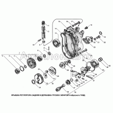Крышка регулятора задняя и державка грузов с муфтой V-образного ТНВД