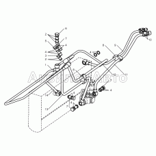 Топливные трубопроводы низкого давления двигателя ЯМЗ-8501.10