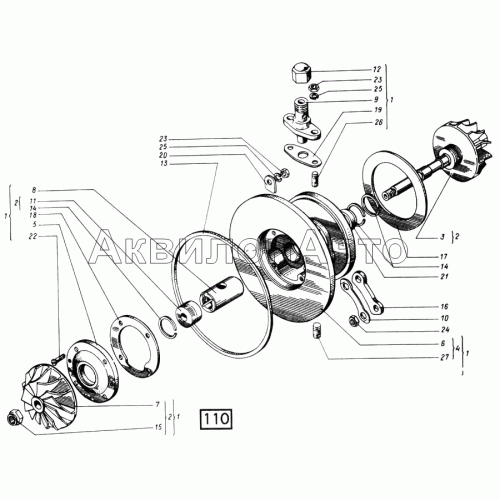 Турбокомпрессор ТКР8,5Н-3 СМД-14НГ,-14БН,-15Н,-19,-20