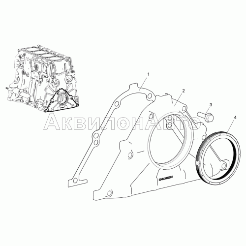 Крышка блока передняя 5340-30-100200-020