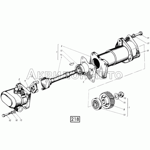Установка гидронасоса(2) СМД-14НГ,-14БН,-15Н,-19,-20