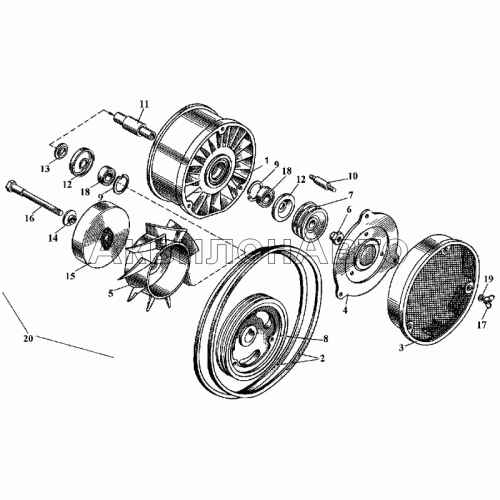 Вентилятор Д37Е-1308010А2-02 Вентилятор Д37Е-1308010А2-02