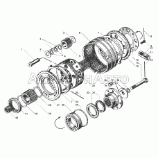 Вал и шестерни демультипликатора коробки передач ЯМЗ-239.17-22