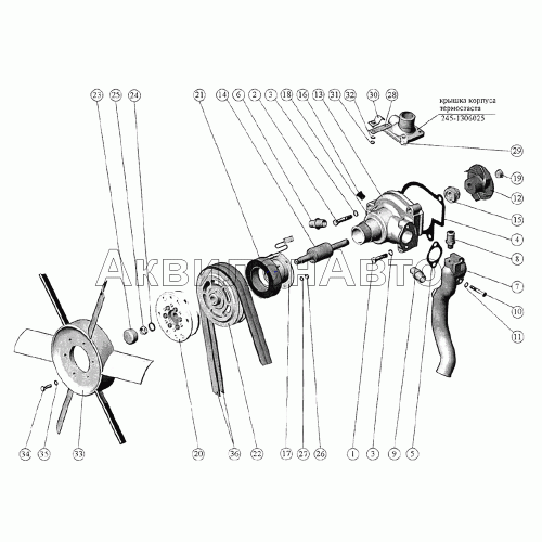 Установка водяного насоса. Установка вентилятора Установка водяного насоса. Установка вентилятора