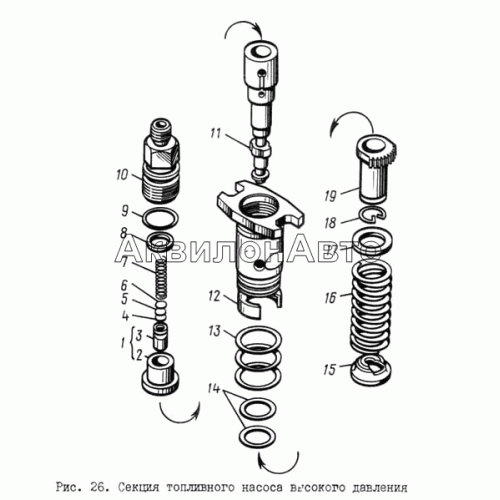 Секция топливного насоса высокого давления