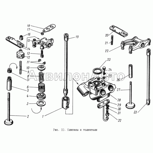 Клапаны и толкатели Клапаны и толкатели