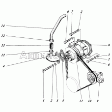 Насос водяной с натяжным роликом 442-13-13с1