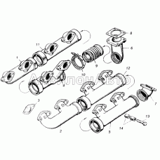 Газопровод двигателей ЯМЗ-8401.10-01, ЯМЗ-8401.10-02