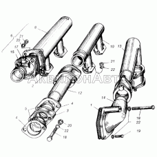 Трубы водяные двигателя ЯМЗ-240Б
